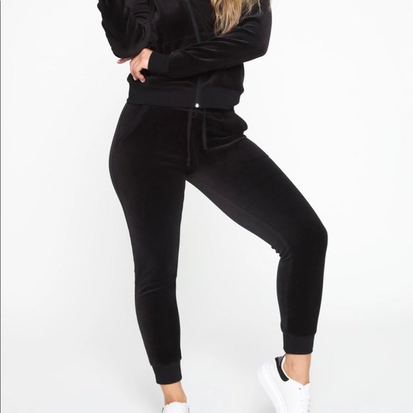 Velour velvet tracksuit jogger and sweater - Picture 6 of 9